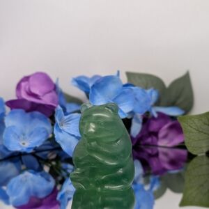 Flourite Bear Carving- 2" Tall